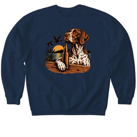 Beer & Dogs Valentine K9 Rescue Merch, a Navy Softstyle Crewneck Sweatshirt