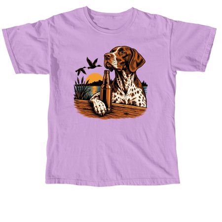 Beer & Dogs Valentine K9 Rescue Merch, a Neon Violet Comfort Colors Unisex Tee