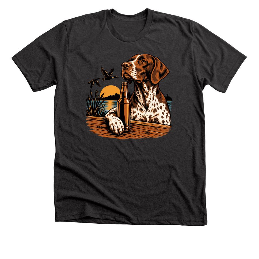 Beer & Dogs Valentine K9 Rescue Merch, a Dark Grey Heather Premium Unisex Tee