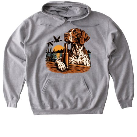Beer & Dogs Valentine K9 Rescue Merch, a Sport Grey Gildan Softstyle Pullover Hoodie