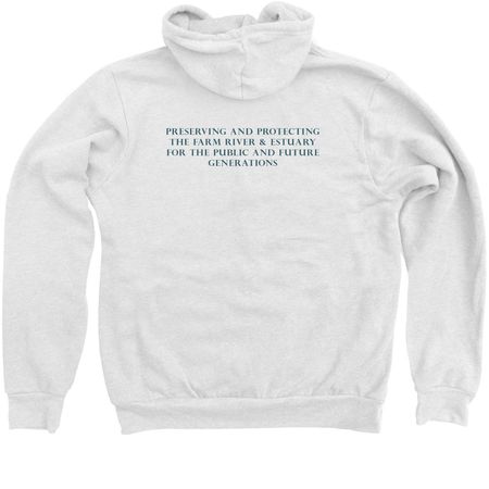 Tidal Zip Up Hoodie, a White Zip Up Hoodie (back-view)