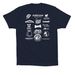 Golden Rush Official T-Shirts, a Navy Premium Cotton Tee (back-view)