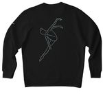 Adult Nike Crew Neck, a Black Nike Club Fleece Crewneck Sweatshirt (back-view)