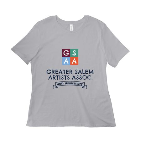 GSAA 40th Anniversary, a Solid Athletic Grey Women?s Relaxed Cotton Tee
