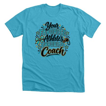 COACHES 1, a Heather Aqua Premium Unisex Tee
