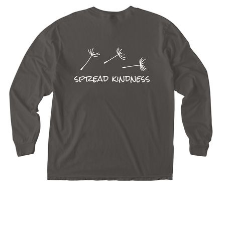 Be Kind, a Pepper Comfort Colors Long Sleeve Pocket Tee (back-view)