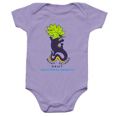 Rough Skinned Newt, a Lavender Infant Onesie