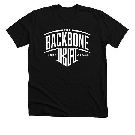 Kurt Adams Backbone Logo, a Solid Black Blend Premium Unisex Tee