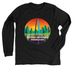 Retro Sunrise- T-Shirts + Sweatshirts, a Solid Black Blend Premium Long Sleeve Tee
