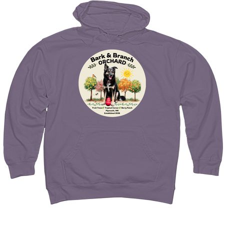 Bark & Branch Orchard, a Plum Midweight Pullover Hoodie