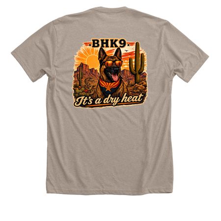 BHK9 Trials Shirt&nbsp;, a Heather Stone Premium Unisex Tee (back-view)