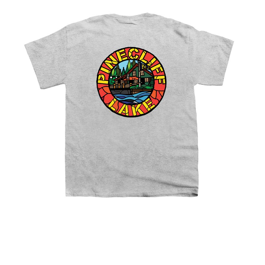 Pinecliff Lanes and Mosaic&nbsp;, a Sport Grey Youth Unisex Tee (back-view)