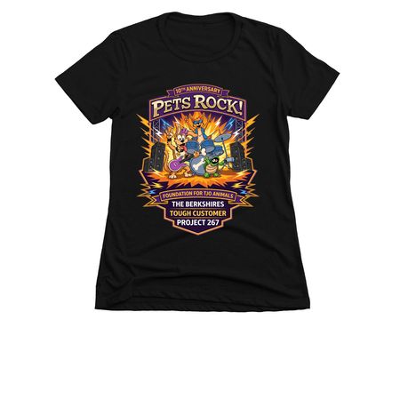 10th Anniversary Pets Rock LE Concert Tee, a Black Women's Slim Fit Tee
