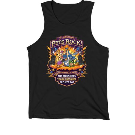 10th Anniversary Pets Rock LE Concert Tee, a Black Premium Cotton Tank