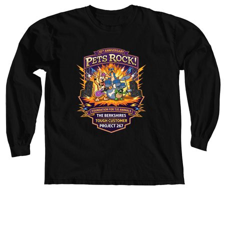 10th Anniversary Pets Rock LE Concert Tee, a Black Comfort Colors Long Sleeve Tee