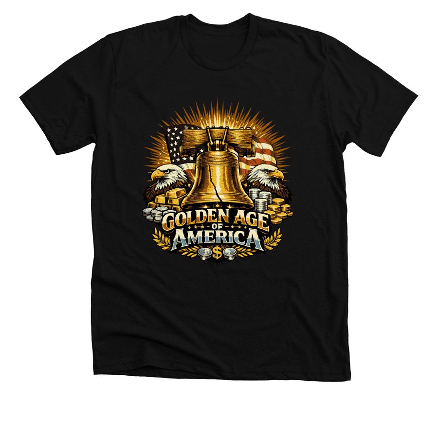 Golden Age of America, a Solid Black Blend Premium Unisex Tee