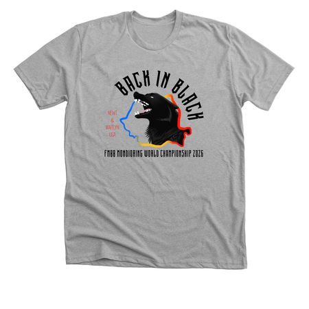 Worlds is Back in Black, a Athletic Heather Premium Unisex Tee