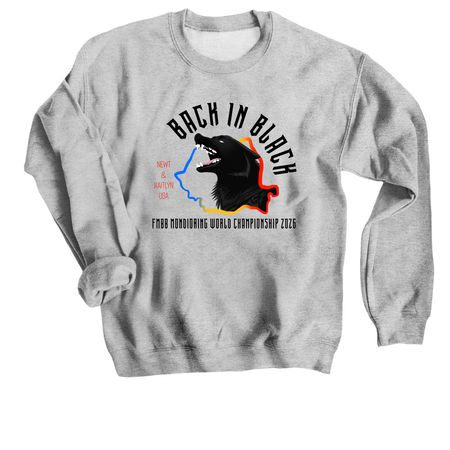 Worlds is Back in Black, a Sport Grey Crewneck Sweatshirt