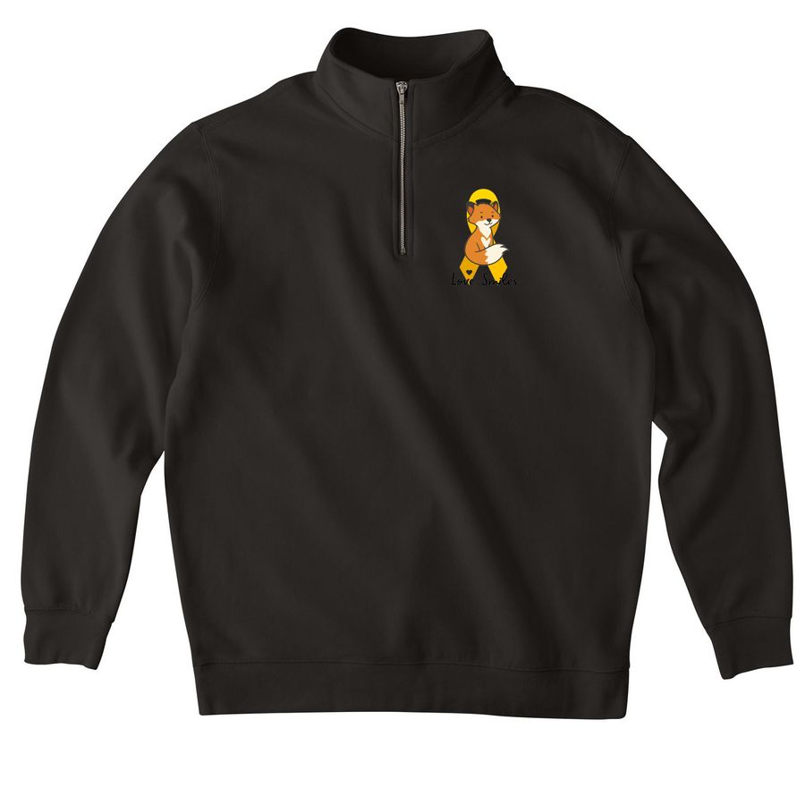 Quarter Zip, a Black Midweight Quarter Zip Pullover