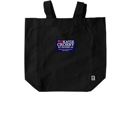 Team Katie Bags, a Black Recycled Cotton Tote Bag