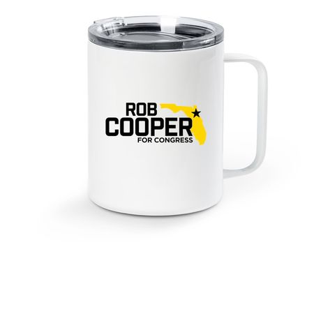 People Over Politics Travel Mug, a White Stainless Steel Travel Mug
