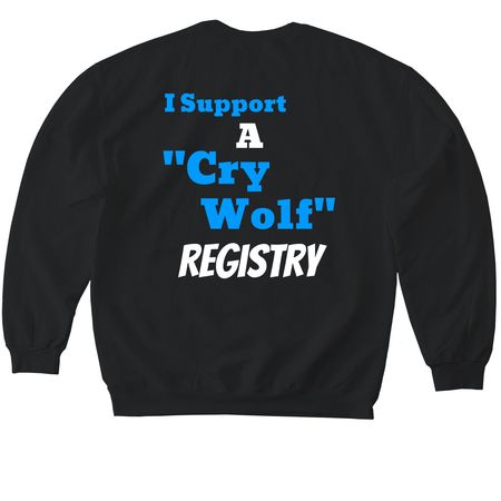Support A Crywolf Registry&nbsp;, a Black Softstyle Crewneck Sweatshirt