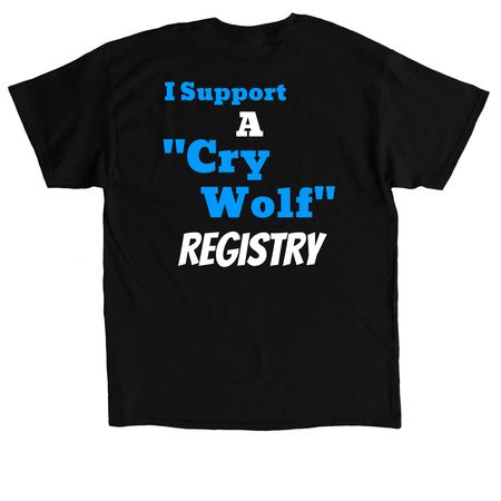 Support A Crywolf Registry&nbsp;, a Black Classic Unisex Tee