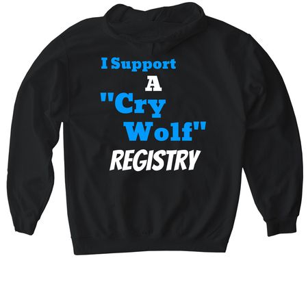 Support A Crywolf Registry&nbsp;, a Black Gildan Softstyle Pullover Hoodie