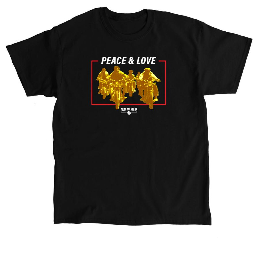 "Peace & Love" The Black Six tee, a Black Classic Unisex Tee