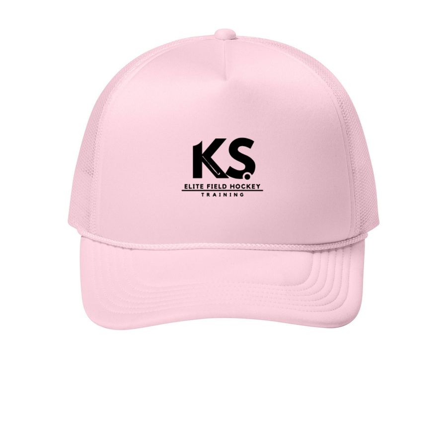Hats, a Cloud Pink Printed Foam Trucker Hat
