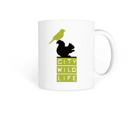 City Wildlife Mug, a White Coffee Mug