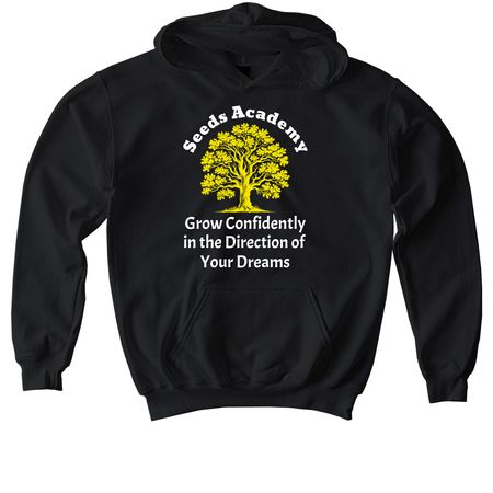 Tree/Grow&nbsp;, a Black Softstyle Youth Pullover Hoodie