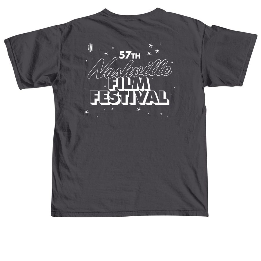 #NashFilm57 Dark Tee, a Graphite Comfort Colors Unisex Tee (back-view)