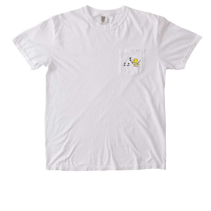 Blackout Blues, a White Comfort Colors Pocket Tee