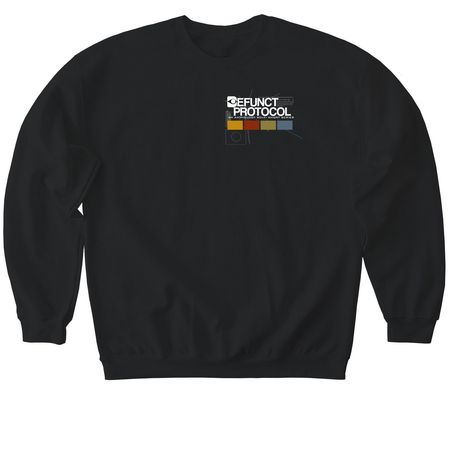 Defunct Protocol, a Black Softstyle Crewneck Sweatshirt