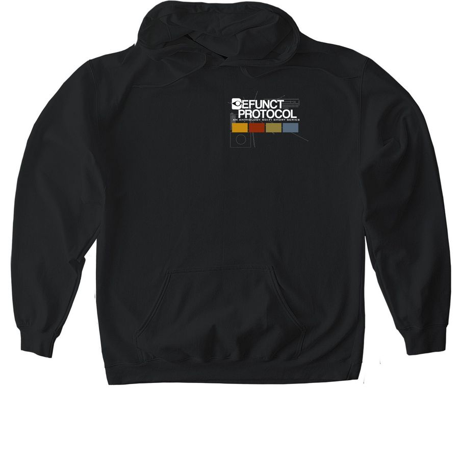 Defunct Protocol, a Black Gildan Softstyle Pullover Hoodie