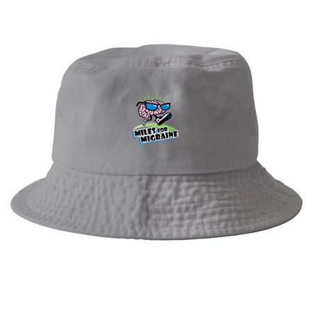 Miles for Migraine Bucket Hat, a Grey Printed Bucket Hat