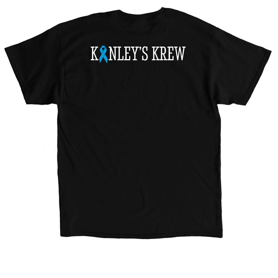 Kinley's Krew T-Shirt, a Black Classic Unisex Tee (back-view)