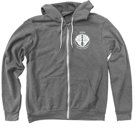 Wear the Mission: H?m?kua Jodo Mission Shirts, a Deep Heather Zip Up Hoodie