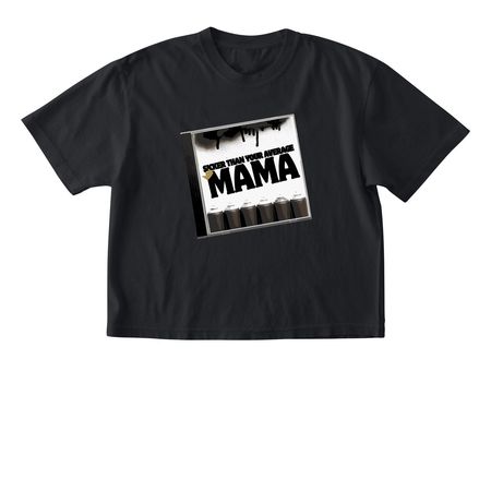 Mama Tour., a Black Comfort Colors Boxy Tee