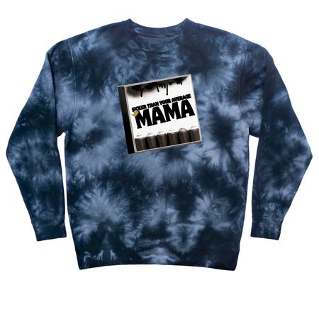 Mama Tour., a Black Tie Dye Crewneck Sweatshirt