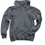 Map of Us (Reversed Outline), a Dark Heather Pullover Hoodie (back-view)