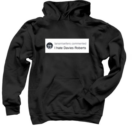 LaNorris "I Hate Davies" Comment, a Black Pullover Hoodie