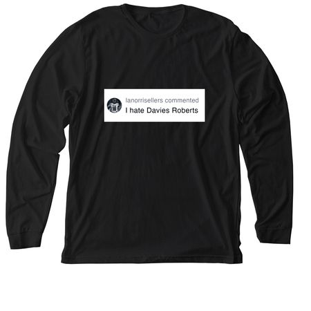 LaNorris "I Hate Davies" Comment, a Solid Black Blend Premium Long Sleeve Tee