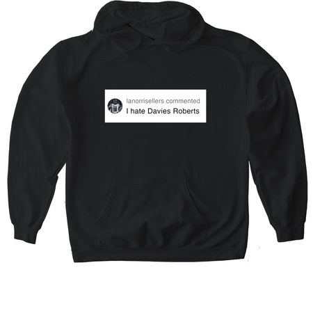 LaNorris "I Hate Davies" Comment, a Black Gildan Softstyle Pullover Hoodie