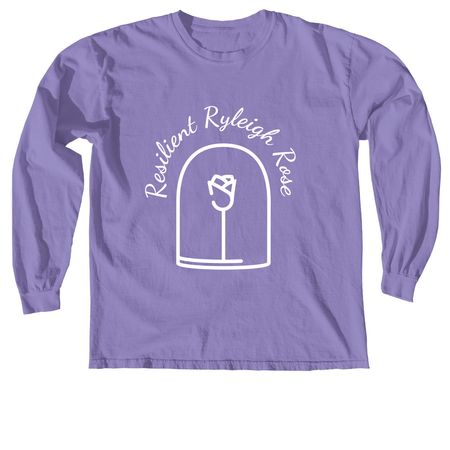 Team Resilient Ryleigh Rose - 2026, a Violet Comfort Colors Long Sleeve Tee
