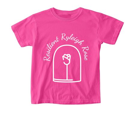 Team Resilient Ryleigh Rose - 2026, a Neon Pink Comfort Colors Youth Tee