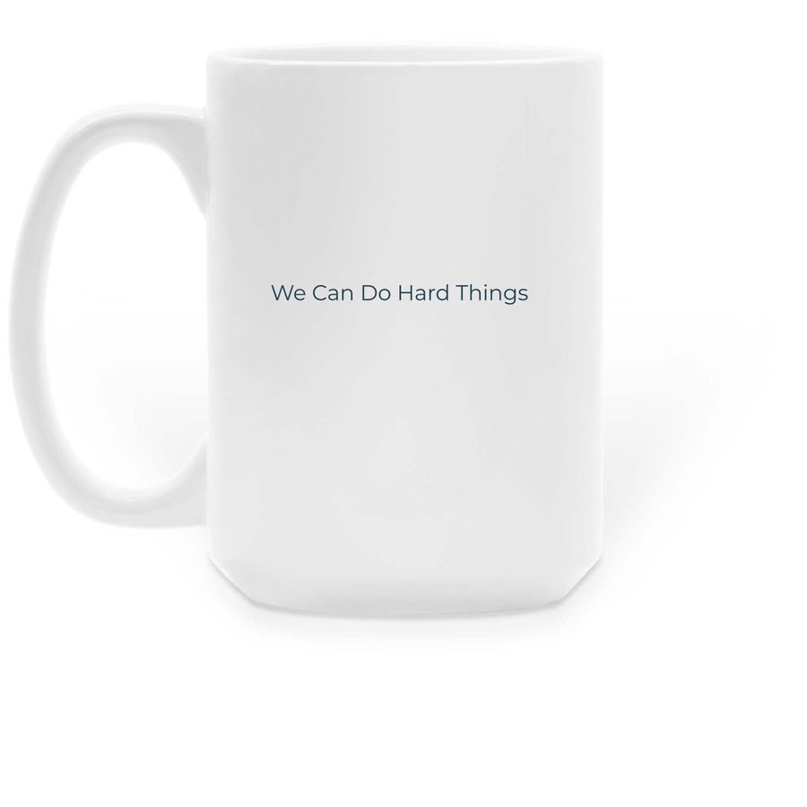 Mugs from Clara Inspired, a White Large Coffee Mug (back-view)