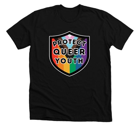 Protect Queer Youth, a Solid Black Blend Premium Unisex Tee
