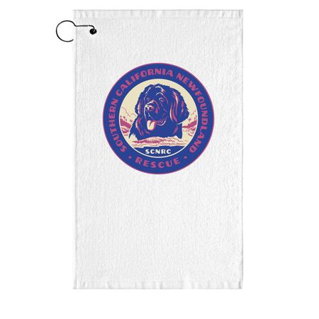 Newfie Drool Towel, a White Golf Towel